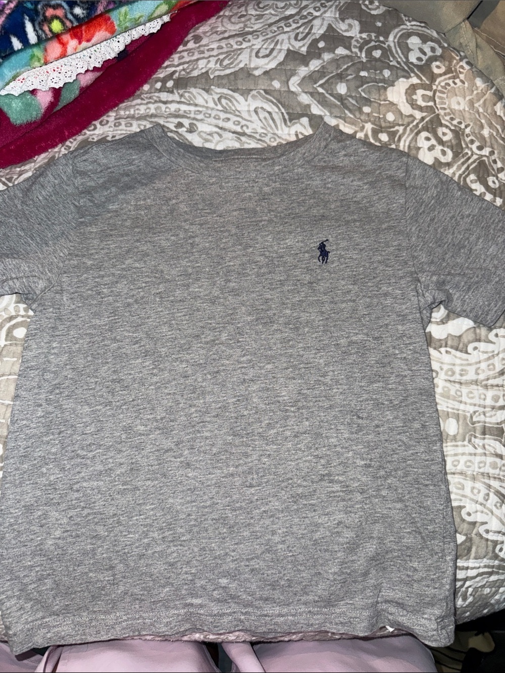 Polo by Ralph Lauren Gray Short Sleeve Crewneck Tee with Navy Pony